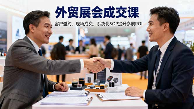外贸展会成交课，含目标制定、客户邀约、现场成交，系统化SOP提升参展ROI-AI网创资源网